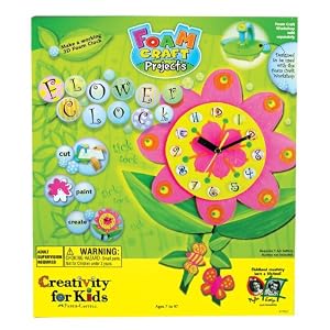 Foam Craft Projects: Flower Clock by 