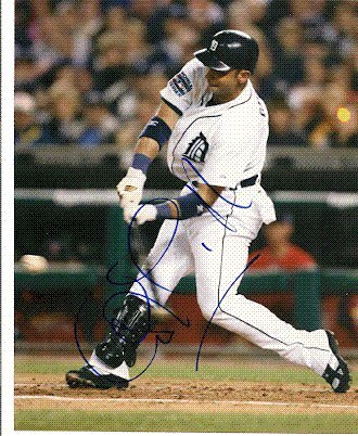 Autographed/Hand Signed 8x10 Photo Carlos Guillen Detroit Tigers