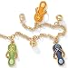 PalmBeach Jewelry 14k Gold-Plated Austrian Crystal Flip-Flop Ankle Bracelet 9"-10"