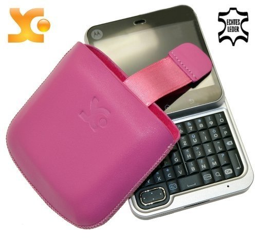 Suncase Ledertasche (Lasche mit R&uuml;ckzugfunktion) f&uuml;r Motorola Flipout lila Preisvergleich