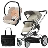 Quinny CV155BFY Buzz 4 Travel System in Natural Mavis with a Diaper Bag Quinny CV155BFY Buzz 4 Travel System in Natural Mavis with a Diaper Bag
