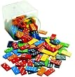 Learning Advantage CTU7320 Double 6 Color Dominoes 6 Sets- 168 Pcs In Storage Bucket