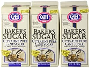 Amazon.com : C & H Baker`s Sugar Ultra-Fine Pure Cane Sugar 4 lbs