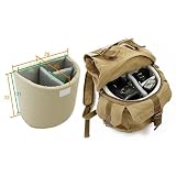 Koolertron(TM) Canvas DSLR SLR Camera Shoulder Bag Backpack Rucksack Bag With Waterproof Rain Cover For Sony Canon Nikon Olympus