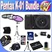 Pentax K-01 16MP APS-C CMOS Compact System Camera With 18-55mm and 55-200mm Lens (Black) + Extended Life Battery + 8GB SDHC Class 10 Memory Card + USB Card Reader + Memory Card Wallet + Deluxe Case w/Strap + Shock Proof Deluxe Case + Mini HDMI to HDMI Cable + 3 Piece Professional Filter Kit + Professional Full Size Tripod + Accessory Saver Bundle!