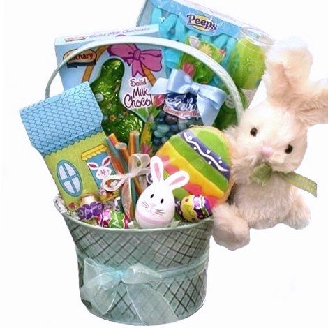 Spring Bunnies Easter Gift Basket for Kids