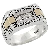 10k Gold & Sterling Silver 2-Tone Men