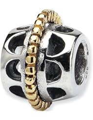 Reflection Beads Silver 14kt Barrel No. 1 Bali Bead