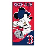 BSS - Boston Red Sox MLB Mickey Mouse Beach Towel (30in x 60in)