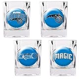 NBA Orlando Magic Four Piece Square Shot Glass Set (Individual Logos)