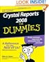 Crystal Reports 2008 For Dummies