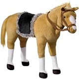 Heunec - 720176 - Porteur peluche cheval- Charge maximale 100 kg - puce musicale intégrée - hennissement et galop (Import Allemagne)