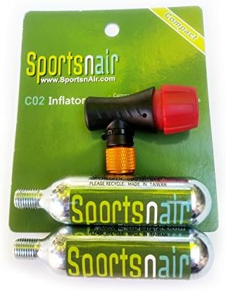 Portable Co2 Bicycle Tire Inflator - Fits Presta and Schrader Valves Without Adaptors