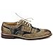 Ferro Aldo Julian MFA19266APL Mens Classic Plaid Brogue Wingtip Perforated Oxford Derby Dress Shoes, in Brown Plaid, Size 9.5