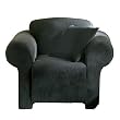 Stretch Pique Chair Slipcover - Black