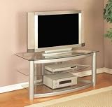 Matte Silver Plasma Stand By Powell Furniture
