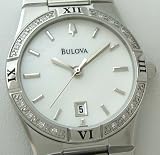 Bulova Women's Diamond Case Calendar Watch #96R009