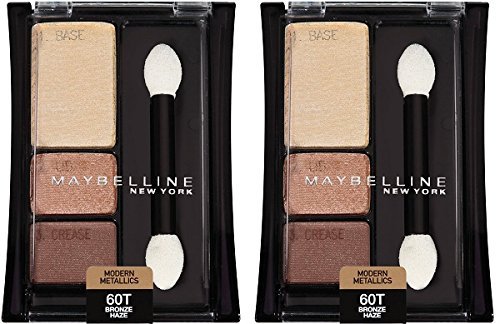 Maybelline New York Expert Wear Eyeshadow Trios, Modern Metallics 60T Bronze Haze, 0.13 Ounce (Pack of 2)
