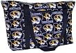 Mizzou University of Missouri Logo Tigers Deluxe Tote Bag with COTTON FABRIC Surface and WATERPROOF LINING