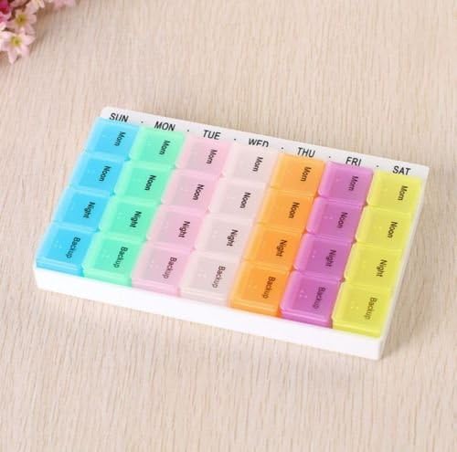 7 Day Weekly Pop Up Pill Box Medicine Tablet Storage Organiser Dispenser Holder