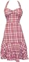 Rockabilly Plaid Halter Sundress