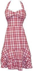 Rockabilly Plaid Halter Sundress