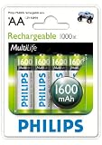 Philips Multi Life NiMH Akku AA Mignon 1600 mAh 4er Pack
