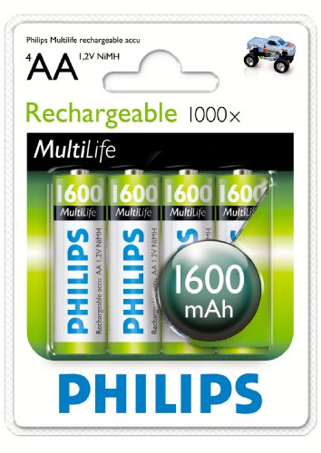 Philips Multi Life NiMH Akku AA Mignon 1600 mAh 4er Pack