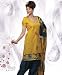 Yellow Cotton Designer Salwar Kameez Unstitched Dress Material with Dupatta