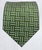 100% Silk Woven Clover Green Patterned Extra Long Tie