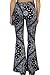 Daisy Del Sol High Waist Gypsy Comfy Yoga Ethnic Tribal Stretch Palazzo 70s Bell Bottom Fit to Flare Pants (Large, Black)
