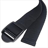 Tinxs Yoga Belt Fitness Training Strap Belt Cinch Strap Gym(Black)