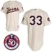 Justin Morneau Jersey: Minnesota Twins Replica Justin Morneau 2010 Cream Jersey w/50th Season Patch SZ MEDIUM