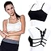 Sandistore Sexy Women Strap Bandage Wrapped Chest Crop Tops Tank Crop Top (Black)