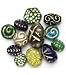 Cousin Touch of Glass Colored Inlay Mix Glass Beads - 20gr/Asst. Greens