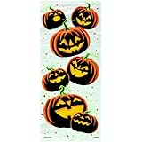 Pumpkin Grin Halloween Cellophane Bags, 20ct