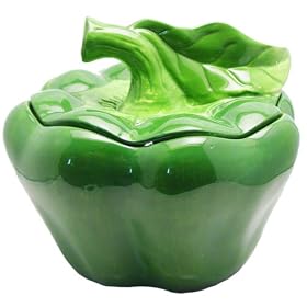 Click here to buy Bell Pepper Ceramic Casserole Serving Pot Cookie Jar by Housewares.