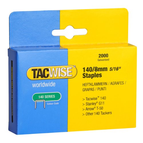 Tacwise 140 5/16-Inch Galvanized Staples for Hand Tackers/Hammer Tackers, Box of 2000 (TAC0346)
