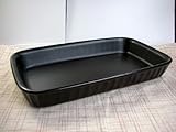 GT097  直火OK!日本製トースター用長角グラタン大24.3cm黒トースタープレート YYT　★アウトレット品★