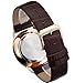 Tophill Sf210 Men's Slim Classic Quartz Watch Brown Leather Black Dial Rose Gold Case