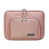 Amazon's Kindle DX CaseCrown Double Memory Foam Pouch Case with Front Pocket - Alligator Skin Pink