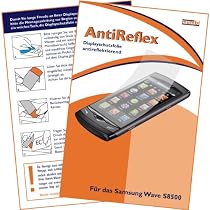 mumbi Displayschutzfolie Samsung S8500 WAVE Displayschutz "AntiReflex" antireflektierend