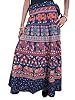 Mogul Elephants Blue Long Wrap Around Skirts Womens Maxi Skirt India Clothing