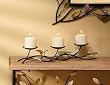 Metal Shell Leaves 3 Candle Holder