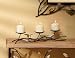 Metal Shell Leaves 3 Candle Holder