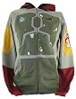 Star Wars Mens Zip Up Costume Hoodie Sweatshirt - Full Boba Fett Costume with Foil Highlights on Gray (Small)