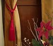 Red handmade Curtain Tieback / Tiebacks / Tassel /