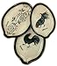 CounterArt Rustic Rooster Nested Spoon Rests, Set of 3 Assorted Sizes