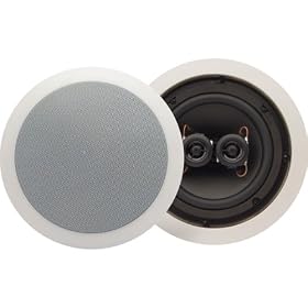 Click here to buy 6 1 2 75-Watt Dual Voice Coil In-Ceiling Speaker with Dual Tweeters by AudioSource.