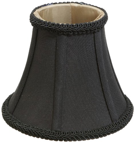 Oriva 43-15-80 Lampenschirm, Baumwolle, 15 x 15 x 12 cm, Clip, schwarz / Gold